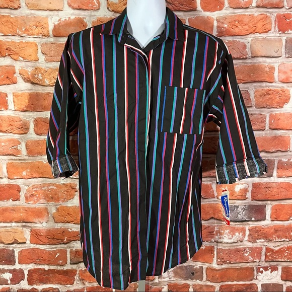 Vintage Tops - Rhapsody vintage Striped deadstock new with tags Large NWT